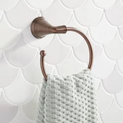 Best Sale 😀 Signature Hardware Provincetown Round Open Towel Ring in Oil Rubbed Bronze 😉