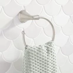 Best Pirce 😍 Signature Hardware Provincetown Round Open Towel Ring in Brushed Nickel 😀 -Signature Hardware Shop Query 1041