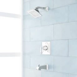Flash Sale 🎁 Signature Hardware Vilamonte Single Handle Single Function Bathtub & Shower Faucet in Chrome (Trim Only) 🤩 -Signature Hardware Shop Query 1053