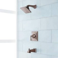 Outlet 😉 Signature Hardware Vilamonte Single Handle Single Function Bathtub & Shower Faucet in Oil Rubbed Bronze (Trim Only) 🎉 -Signature Hardware Shop Query 1063