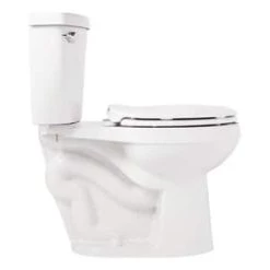 New ⌛ Signature Hardware Bradenton Round Toilet Bowl with Seat in White 🎁 -Signature Hardware Shop Query 1106