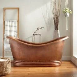 Top 10 🌟 Signature Hardware Paige 66 x 32 in. Freestanding Bathtub with Center Drain in Antique Copper Patina 🎁 -Signature Hardware Shop Query 1113