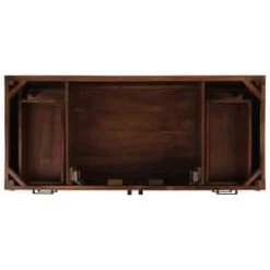 Best Pirce 🔥 Signature Hardware Morris 48 in. Floor Mount Vanity in Rustic Brown with Carrara 😀 -Signature Hardware Shop Query 1117