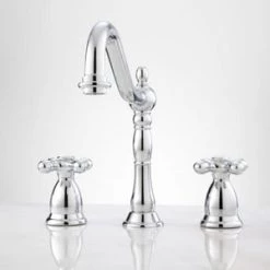 Budget π Signature Hardware Victorian Two Handle Widespread Bathroom Sink Faucet in Chrome π