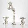 Flash Sale 👍 Signature Hardware Victorian Two Handle Widespread Bathroom Sink Faucet in Polished Nickel ✔️ -Signature Hardware Shop Query 1136