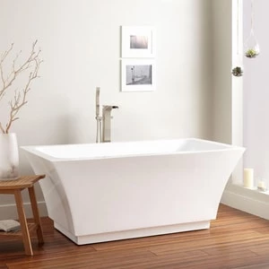 Cheapest 𧨠Signature Hardware Leland 59 x 31 in. Freestanding Bathtub with Center Drain in White π 3 Cheapest 𧨠Signature Hardware Leland 59 x 31 in. Freestanding Bathtub with Center Drain in White π