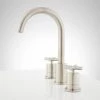 Outlet 💯 Signature Hardware Exira Two Handle Widespread Bathroom Sink Faucet in Brushed Nickel 👏 -Signature Hardware Shop Query 1150