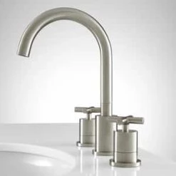Outlet 💯 Signature Hardware Exira Two Handle Widespread Bathroom Sink Faucet in Brushed Nickel 👏 -Signature Hardware Shop Query 1151