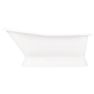 Coupon π Signature Hardware Jude 66 x 30 in. Freestanding Bathtub End Drain in White π 5 Coupon π Signature Hardware Jude 66 x 30 in. Freestanding Bathtub End Drain in White π - Image 3