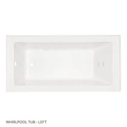 Buy 🥰 Signature Hardware Sitka 60 x 32 in. Whirlpool Alcove Bathtub Left Drain in White 🛒