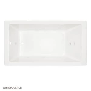 Flash Sale π₯ Signature Hardware Sitka 60 x 32 in. Whirlpool Drop-In Bathtub End Drain in White π 3 Flash Sale π₯ Signature Hardware Sitka 60 x 32 in. Whirlpool Drop-In Bathtub End Drain in White π