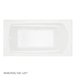 Deals 🎉 Signature Hardware Bradenton 60 x 32 in. Whirlpool Alcove Bathtub with Left Drain in White ✨ -Signature Hardware Shop Query 124