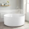 Brand new π Signature Hardware Dempsey 55-1/8 x 55-1/8 in. Freestanding Bathtub with Center Drain in White β¨ 1 Brand new π Signature Hardware Dempsey 55-1/8 x 55-1/8 in. Freestanding Bathtub with Center Drain in White β¨ -Signature Hardware Shop Query 1248