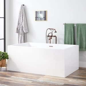 Top 10 β Signature Hardware Clarissa 59 x 37-1/4 in. Freestanding Bathtub Center Drain in White with Polished Brass Trim π 3 Top 10 β Signature Hardware Clarissa 59 x 37-1/4 in. Freestanding Bathtub Center Drain in White with Polished Brass Trim π