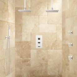 Top 10 😀 Signature Hardware Ryle Three Handle Single Function Shower System in Chrome 🔥