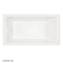 Coupon 🧨 Signature Hardware Sitka 72 x 36 in. Drop-In Acrylic Soaker Bathtub with End Drain in White 😉
