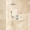 New 🔥 Signature Hardware Trimble Two Handle Single Function Shower System in Brushed Nickel 😍 -Signature Hardware Shop Query 1427