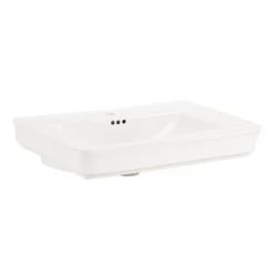 Best Sale 🔔 Signature Hardware Single Bowl Porcelain Vanity Top in White 💯