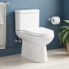 Discount ✨ Signature Hardware Milazzo Elongated ADA Toilet Bowl with Seat in White 🎁