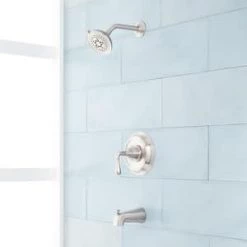 Coupon 🌟 Signature Hardware Key West Single Handle Multi Function Bathtub & Shower Faucet in Brushed Nickel (Trim Only) 😀 -Signature Hardware Shop Query 1568