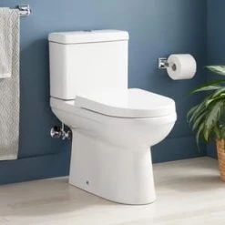 Discount ✨ Signature Hardware Milazzo Elongated ADA Toilet Bowl with Seat in White 🎁 -Signature Hardware Shop Query 158