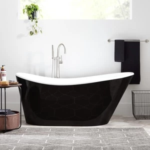 Best deal π― Signature Hardware Saunders 71-1/8 x 31-1/4 in. Freestanding Bathtub End Drain in Black β 3 Best deal π― Signature Hardware Saunders 71-1/8 x 31-1/4 in. Freestanding Bathtub End Drain in Black β