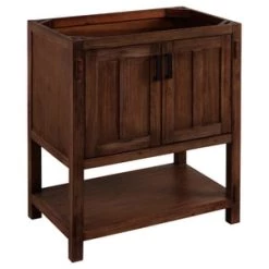 New 💯 Signature Hardware Morris 30 in. Floor Mount Vanity in Rustic Brown 👍