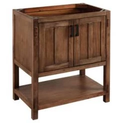 New 💯 Signature Hardware Morris 30 in. Floor Mount Vanity in Rustic Brown 👍 -Signature Hardware Shop Query 1684