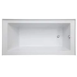 Promo ✔️ Signature Hardware Sitka 60 x 30 in. Alcove Soaker Bathtub with Right Drain in White 👍 -Signature Hardware Shop Query 17