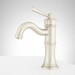 Discount ❤️ Signature Hardware St. Martin Single Handle Centerset Bathroom Sink Faucet in Brushed Nickel ✔️ -Signature Hardware Shop Query 1747