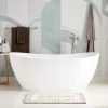 Wholesale 🌟 Signature Hardware Winifred 71-1/4 x 33-1/4 in. Soaker Freestanding Bathtub in Gloss White with Center Drain and Pop-Up 🥰 -Signature Hardware Shop Query 177