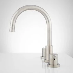 Flash Sale π Signature Hardware Rotunda Two Handle Widespread Bathroom Sink Faucet in Brushed Nickel π