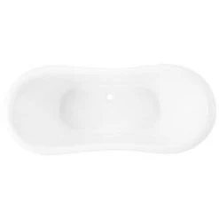 Brand new 🛒 Signature Hardware Rosalind 63 x 28 in. Freestanding Bathtub with Rear Center Drain in White 🔔 -Signature Hardware Shop Query 1778