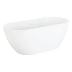 Budget 😀 Signature Hardware Hibiscus 67 x 31-1/2 in. Soaker Freestanding Bathtub with Center Drain in White 🛒