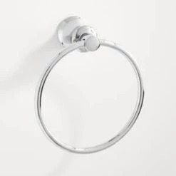 Promo 😍 Signature Hardware Pendleton Round Open Towel Ring in Polished Chrome 😍 -Signature Hardware Shop Query 1804