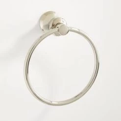 Cheapest 💯 Signature Hardware Pendleton Round Open Towel Ring in Polished Nickel ✔️ -Signature Hardware Shop Query 1807