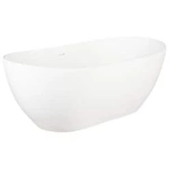Wholesale 🌟 Signature Hardware Winifred 71-1/4 x 33-1/4 in. Soaker Freestanding Bathtub in Gloss White with Center Drain and Pop-Up 🥰 -Signature Hardware Shop Query 181