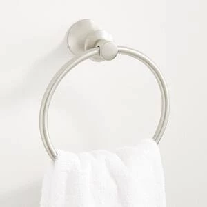 Discount π Signature Hardware Pendleton Round Open Towel Ring in Brushed Nickel π 5 Discount π Signature Hardware Pendleton Round Open Towel Ring in Brushed Nickel π - Image 3