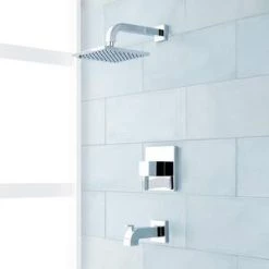 Buy 🛒 Signature Hardware Rigi Single Handle Single Function Bathtub & Shower Faucet in Chrome (Trim Only) 🌟 -Signature Hardware Shop Query 1822