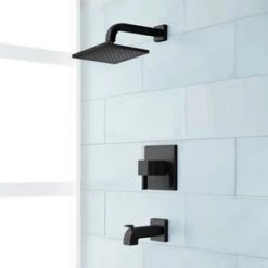 Best Sale ✨ Signature Hardware Rigi Single Handle Single Function Bathtub & Shower Faucet in Matte Black (Trim Only) 🤩