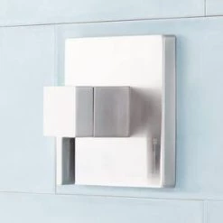 Brand new 😀 Signature Hardware Rigi Single Handle Single Function Bathtub & Shower Faucet in Brushed Nickel (Trim Only) ✔️ -Signature Hardware Shop Query 1830