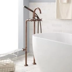 Best reviews of 🎉 Signature Hardware Sebastian Three Handle Lever Floor Mount Filler in Oil Rubbed Bronze 🔔