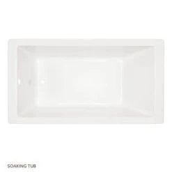 Hot Sale 😍 Signature Hardware Sitka 60 x 32 in. Drop-in Acrylic Soaker Bathtub with End Drain in White ⌛