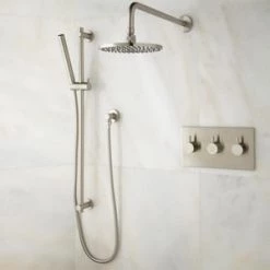 New 😉 Signature Hardware Tosca Single Function Shower System in Brushed Nickel 😍