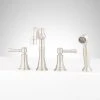 Best deal 🌟 Signature Hardware St. Martin 4-Hole Roman Tub Faucet Trim with Double-Handle in Brushed Nickel 🥰 -Signature Hardware Shop Query 1910