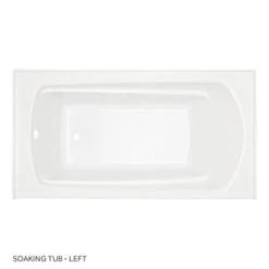 Brand new ✔️ Signature Hardware Bradenton 60 x 32 in. Soaker Alcove Bathtub with Left Drain in White 🔔