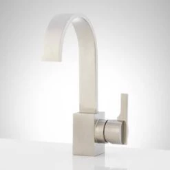 Buy 🌟 Signature Hardware Ultra Single Handle Monoblock Bathroom Sink Faucet in Brushed Nickel 🎁 -Signature Hardware Shop Query 1960
