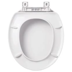 Best deal ❤️ Signature Hardware Traditional Round Closed Front Toilet Seat in White 🔥