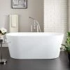 Coupon 🔥 Signature Hardware Eden 59 x 32 in. Soaker Freestanding Bathtub with Center Drain in White 🤩 -Signature Hardware Shop Query 199