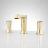 Outlet 👍 Signature Hardware Hitchens Two Handle Widespread Bathroom Sink Faucet in Polished Brass 💯 -Signature Hardware Shop Query 1997